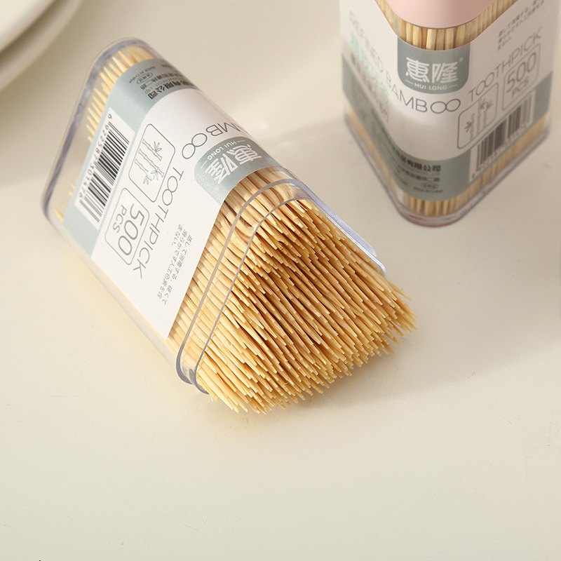 Huilong Boxed Household Natural Environmental Protection Bamboo Toothpick Disposable Double-Headed Portable Toothpick Artifact Wholesale Huilong Boxed Household Natural Environmental Protection Bamboo Toothpick Disposable Double-Headed Portable Toothpick Artifact Wholesale