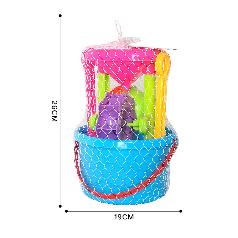 Summer hot money children cassia sand pond sandy beach toy hourglass 7 sets of tools with sand shower bucket