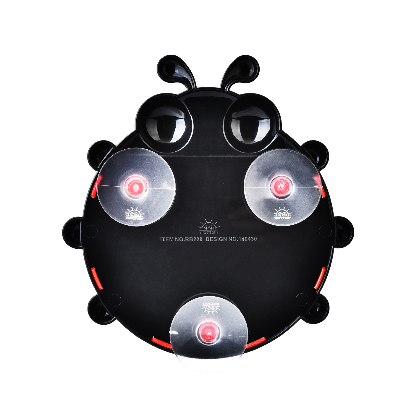 Rb228 Cartoon Ladybug Toothbrush Holder Suction Cup Storage Holder Toothpick Storage Rack Creative Tableware Stationery Storage Novelty