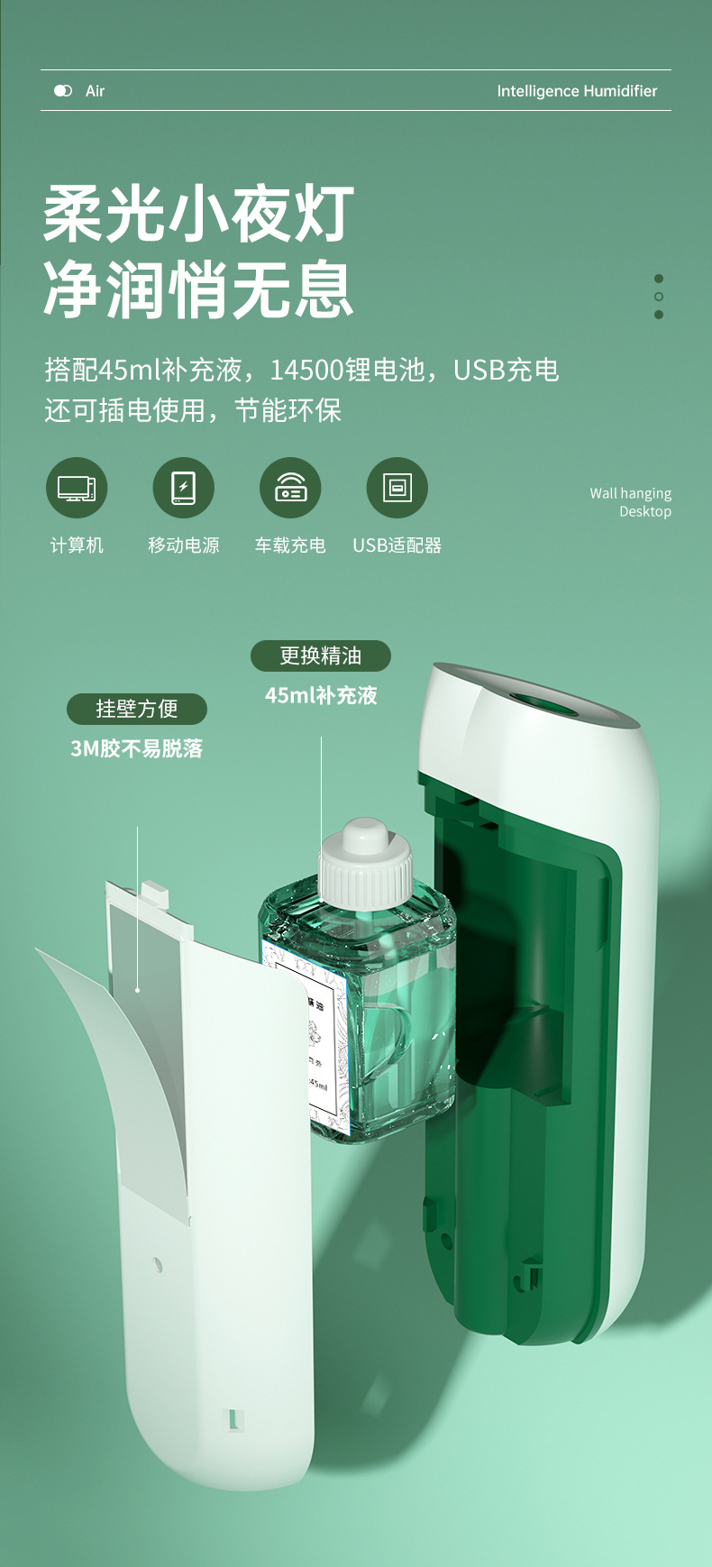Factory Direct Sales New Automatic Aerosol Dispenser Indoor Toilet Hotel Security Timing Rechargeable Mute Aroma Diffuser