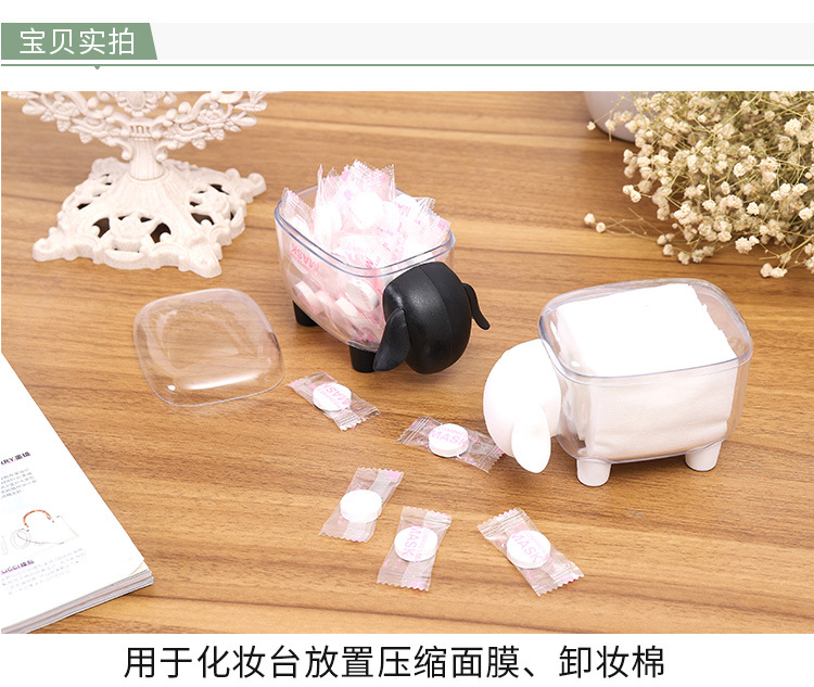 Creative Little Sheep storage tank Plastic desktop storage box Toothpick cotton swab box Creative Little Sheep storage tank Plastic desktop storage box Toothpick cotton swab box