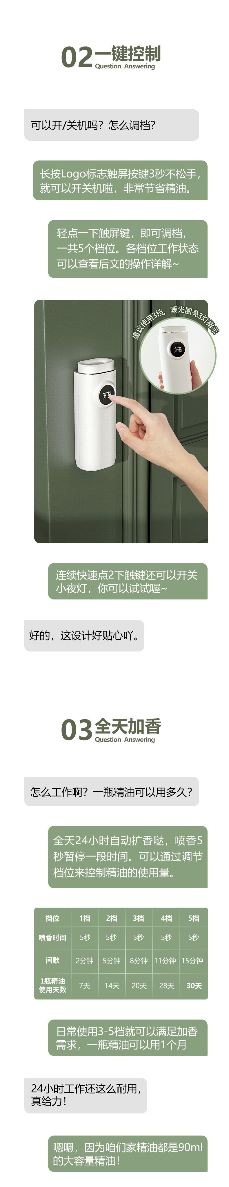 Moss Automatic Aroma Diffuser Fragrance Machine Aerosol Dispenser Household Bedroom and Toilet Bathroom Hotel Commercial Ultrasonic Aroma Diffuser