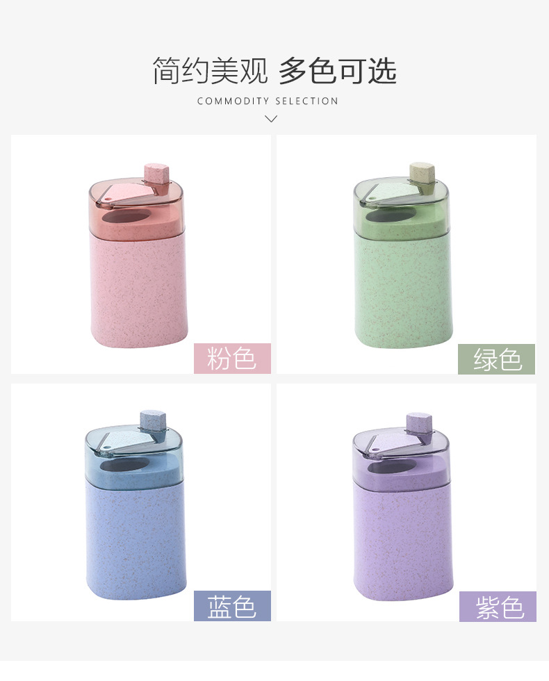 Wheat Toothpick Box Creative Automatic Pop-up Household Living Room Push Button Toothpick Bottle Cans Portable Portable Toothpick Holder Wheat Toothpick Box Creative Automatic Pop-up Household Living Room Push Button Toothpick Bottle Cans Portable Portable Toothpick Holder