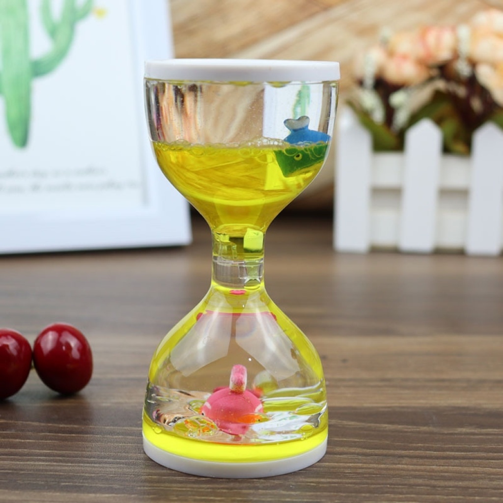 Trendy Douyin Style Oil Drop Oil Leak Hourglass Water Drop Liquid Decompression Daze Artifact Timer Ornaments Dream Gift