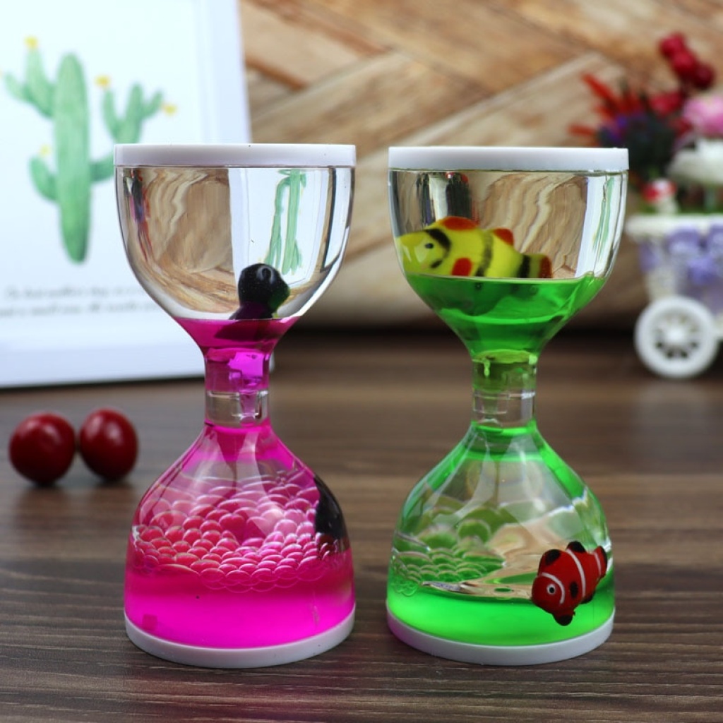Trendy Douyin Style Oil Drop Oil Leak Hourglass Water Drop Liquid Decompression Daze Artifact Timer Ornaments Dream Gift