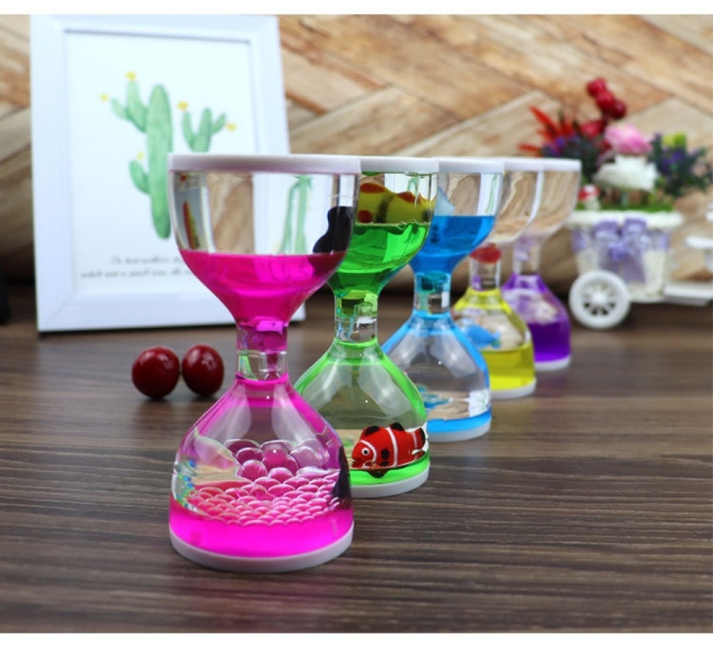 Trendy Douyin Style Oil Drop Oil Leak Hourglass Water Drop Liquid Decompression Daze Artifact Timer Ornaments Dream Gift