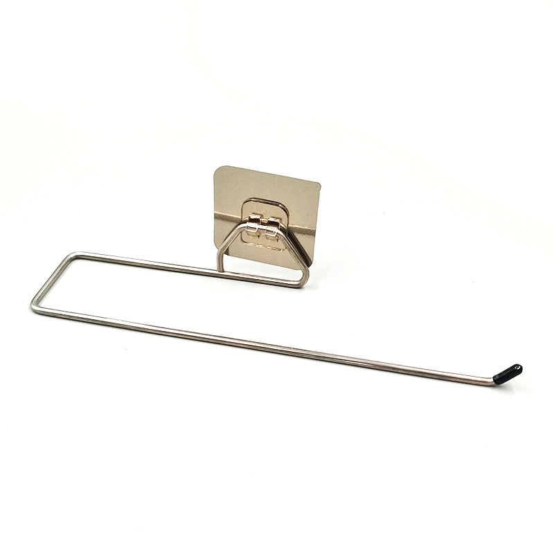 Kitchen Towel Rack Punch-Free Bathroom Towel Rack Storage Rack Single Buckle Plastic Wrap Rag Storage Rack Wholesale