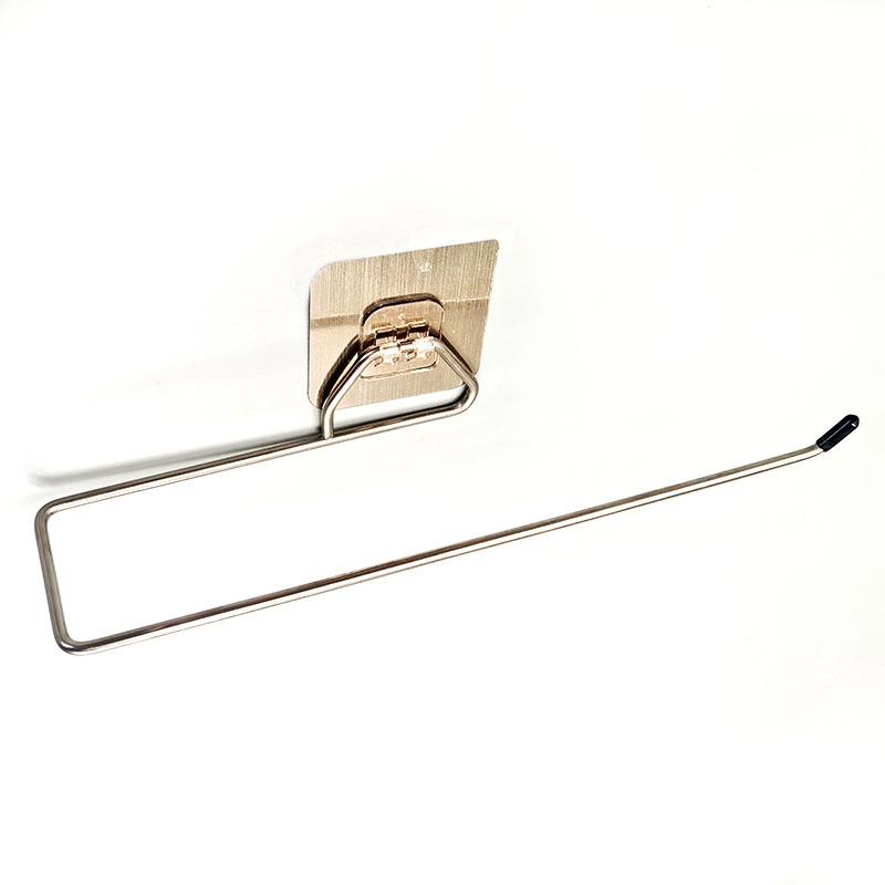 Kitchen Towel Rack Punch-Free Bathroom Towel Rack Storage Rack Single Buckle Plastic Wrap Rag Storage Rack Wholesale