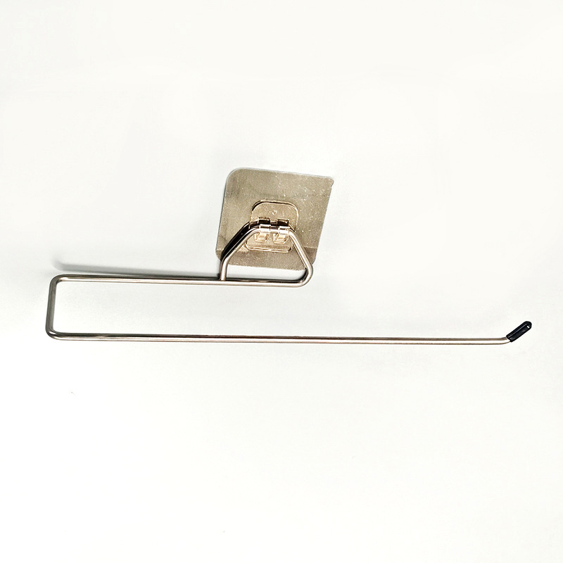 Kitchen Towel Rack Punch-Free Bathroom Towel Rack Storage Rack Single Buckle Plastic Wrap Rag Storage Rack Wholesale