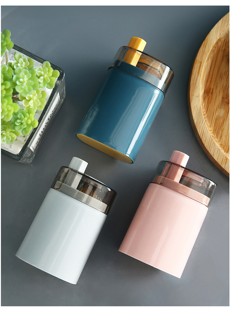 Automatic Toothpick Box Plastic Toothpick Container Creative Convenient Toothpick Remover Toothpick Holder Household Press Type Toothpick Tin Automatic Toothpick Box Plastic Toothpick Container Creative Convenient Toothpick Remover Toothpick Holder Household Press Type Toothpick Tin