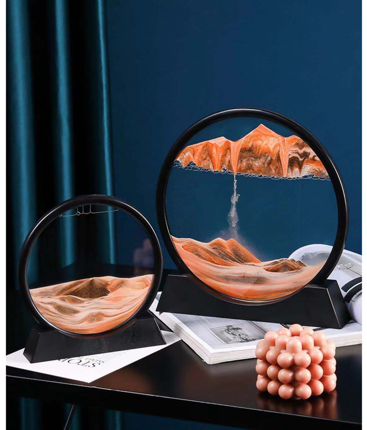Creative Liquid Decompression Art Quicksand Painting Hourglass Ornaments Office Desk Surface Panel Living Room Decorations Female Birthday Present
