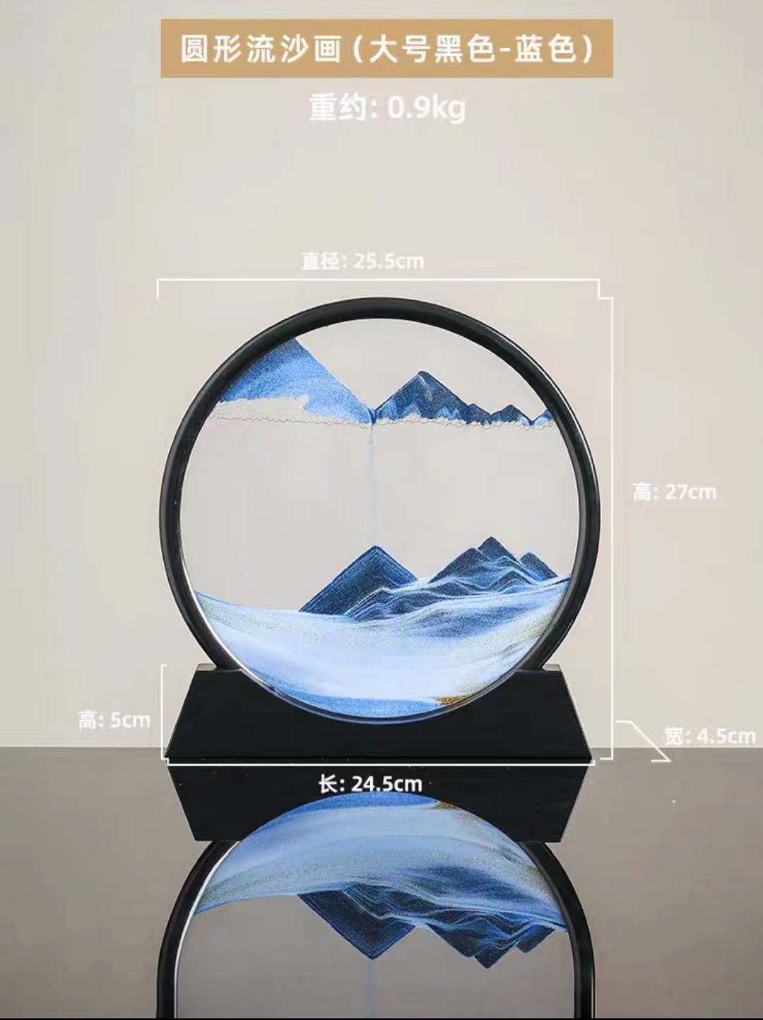 Creative Liquid Decompression Art Quicksand Painting Hourglass Ornaments Office Desk Surface Panel Living Room Decorations Female Birthday Present