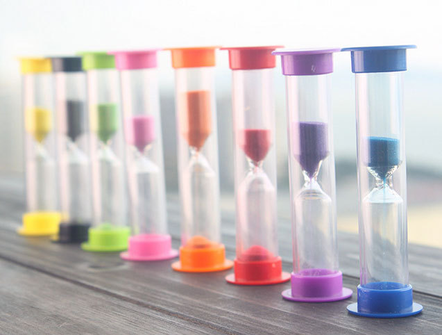 Factory Wholesale 30 miao 1 fen zhong Sand Clock Timer Foreign Trade Color 60 miao Small Plastic Hourglass Plant Craft Gift