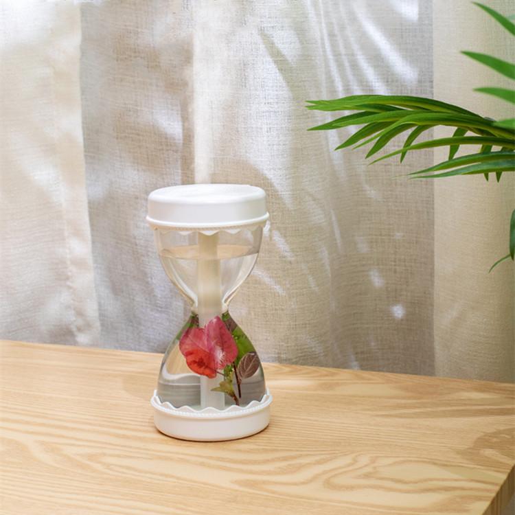 Amazon creative hourglass humidifier mini usb colorful night light home office car hourglass humidifier