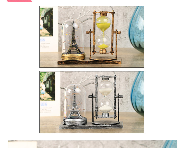European-Style Retro Hourglass Luminous Tower Decoration Hourglass Craft Desktop Decoration Student Gift