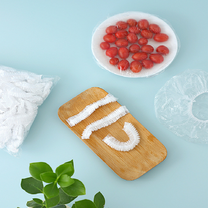 Set Cover Disposable Plastic Wrap Cover PE Material Freshness Protection Package Food Grade FreshKeeping Cover Whole