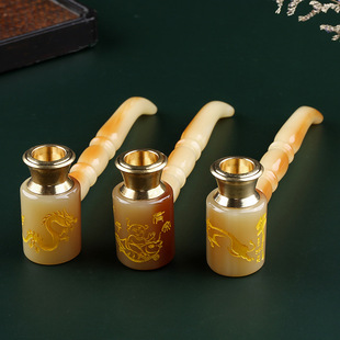 Factory Wholesale Portable Hookah Pipe Customized Gift Horn Cigarette Holder Household Hookah Smoking Set One Piece Dropshipping