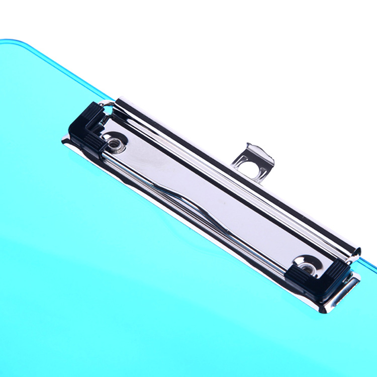 Factory Wholesale A4a5fc Transparent Tablet Clip Plastic Base Plate Office Stationery Folder Color Menu Holder