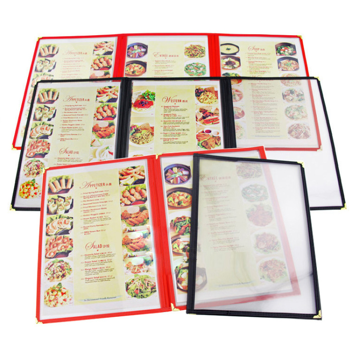 High-end menu Western-style transparent folder recipe This menu The A4 folder 1 page 2 side menu High-end menu Western-style transparent folder recipe This menu The A4 folder 1 page 2 side menu