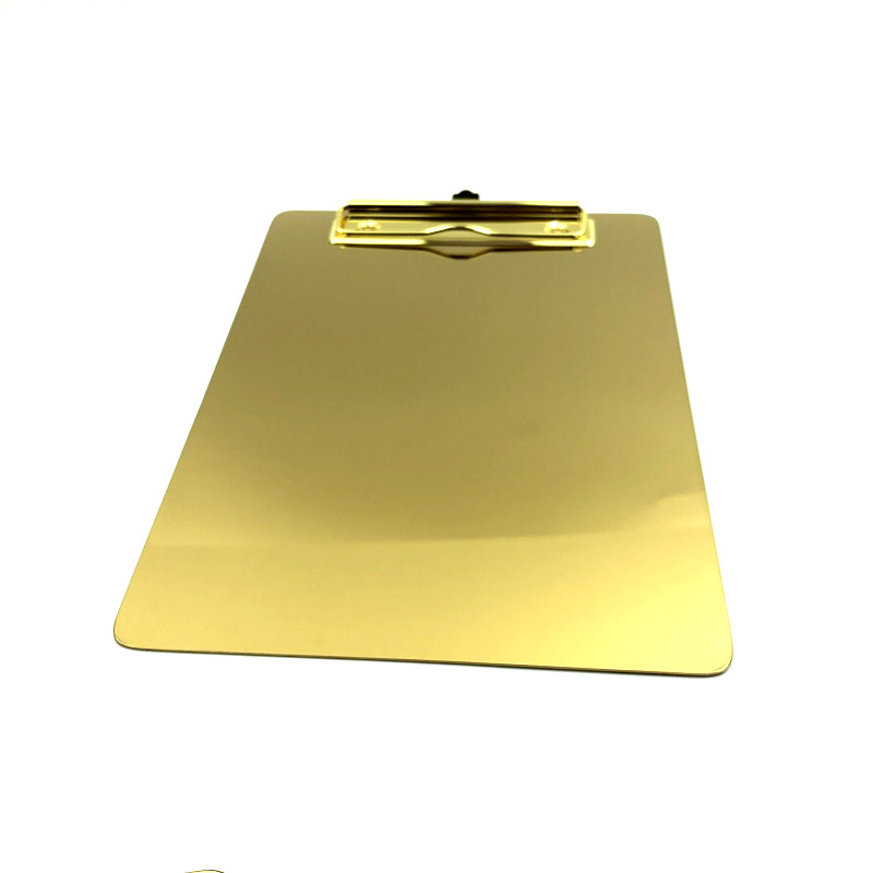 Nordic Clipboard Gold Stainless Steel Folder Ins Point Menu Holder Metal Multifunctional A4 Plate Holder