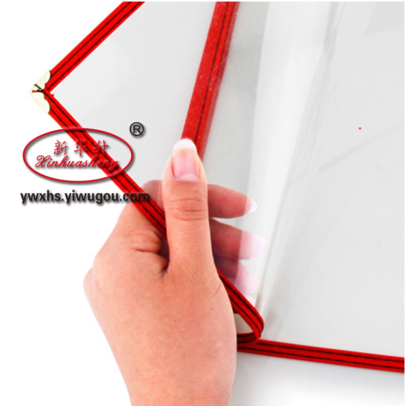 High-end menu Western-style transparent folder recipe This menu The A4 folder 3 page 6 side menu