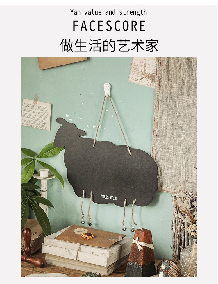 Wooden Hanging Small Blackboard Wall Shop and Restaurant Bar Menu Coffee Shop Price Card Home Teaching Message Blackboard