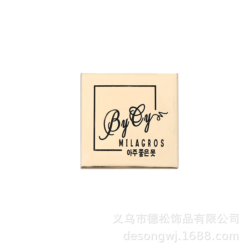 Customized Glass Hookah Alloy Labeling Hardware Metal Logo Alloy Brushed Nameplate Pipe Corrosion Iron Logo