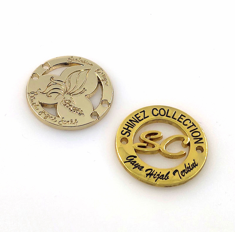 Customized Glass Hookah Alloy Labeling Hardware Metal Logo Alloy Brushed Nameplate Pipe Corrosion Iron Logo