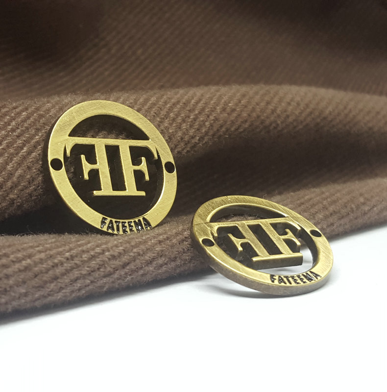 Customized Glass Hookah Alloy Labeling Hardware Metal Logo Alloy Brushed Nameplate Pipe Corrosion Iron Logo
