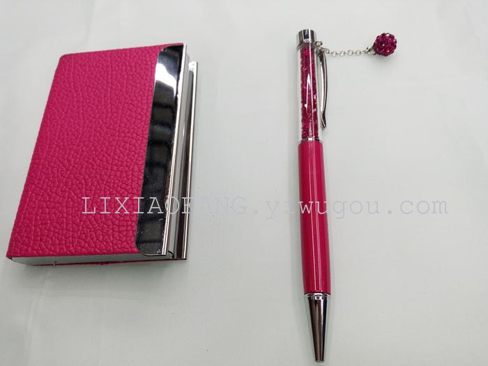 Metal key ring business card metal pen set gift custom Metal key ring business card metal pen set gift custom