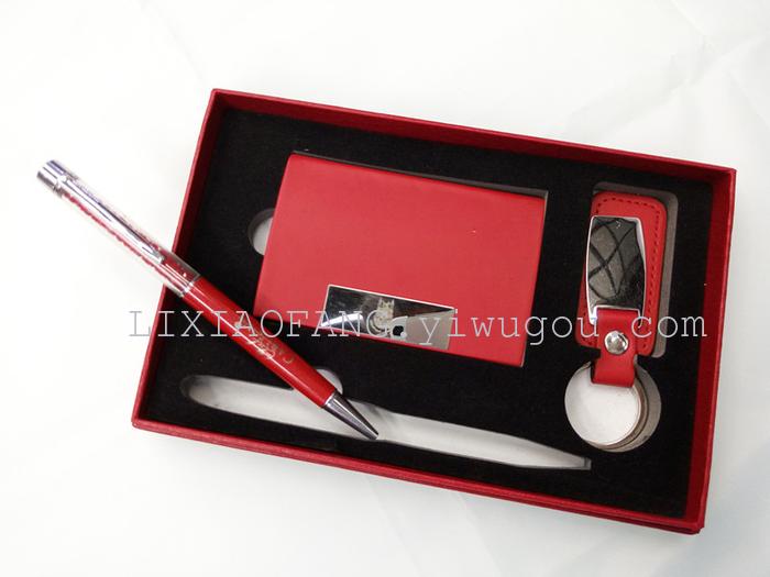 Metal key ring business card metal pen set gift custom Metal key ring business card metal pen set gift custom