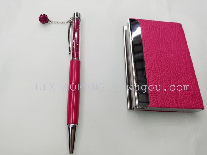 Metal key ring business card metal pen set gift custom Metal key ring business card metal pen set gift custom