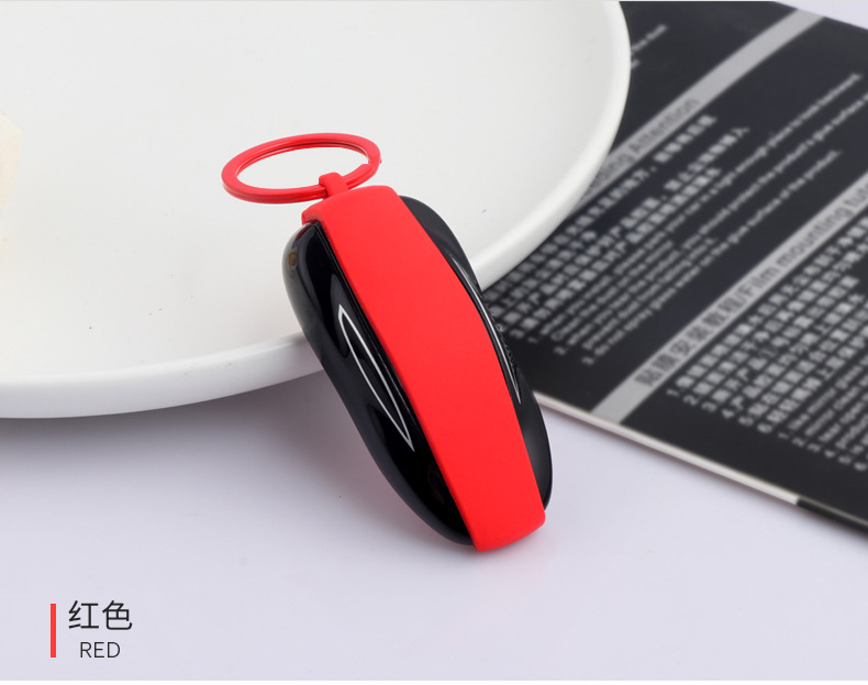 Applicable to Tesla Tesla Model 3 X S Y Silicone Key Cover Card Holder Bikini Protective Shell Pendant