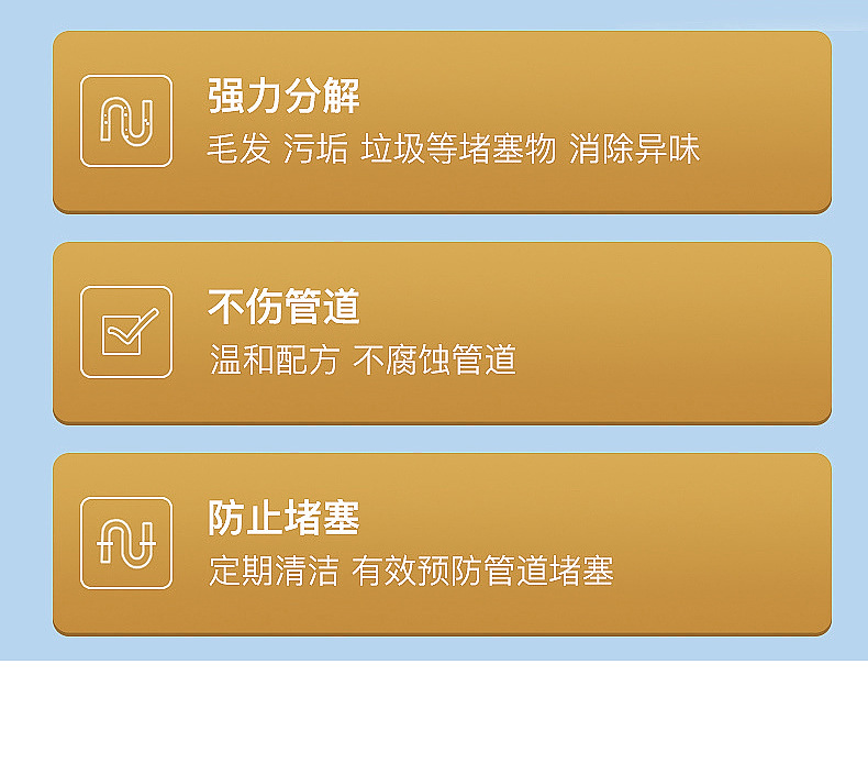 [Strong Pipe Dredge Agent] Toilet Floor Drain Sewer Dredging Agent 50G Oil Blocking Deodorant