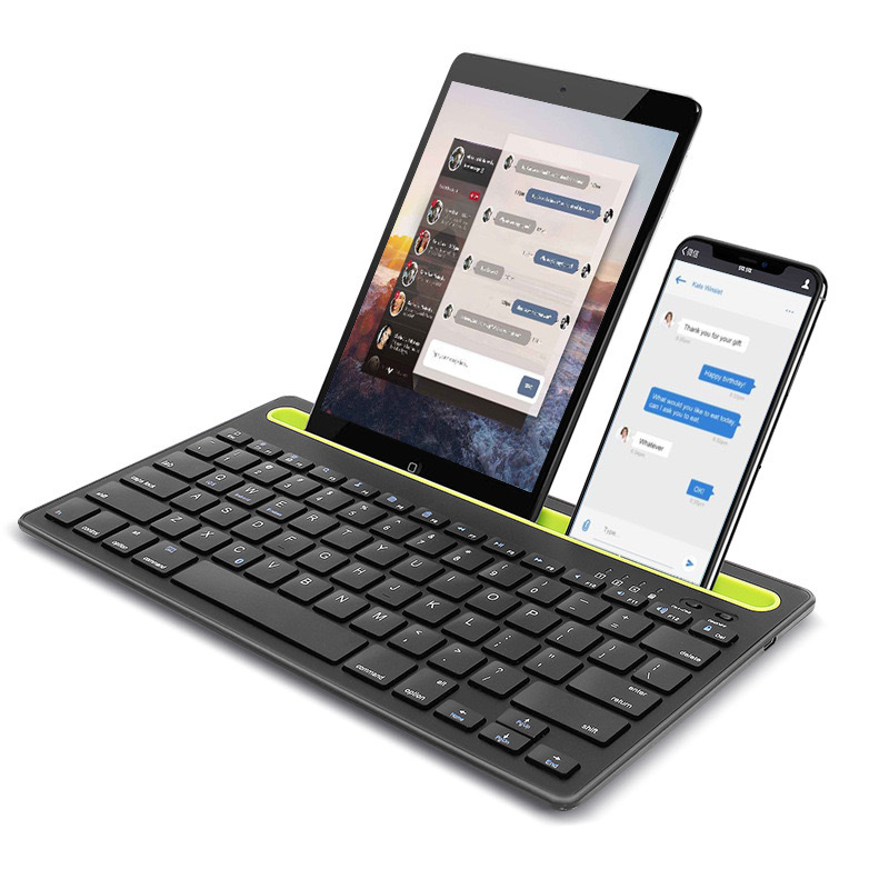 Cross-Border Hot Bluetooth Keyboard Suitable for Card Slot Connection iPad Desk Mobile Desktop Computer Charging Dual Bluetooth
