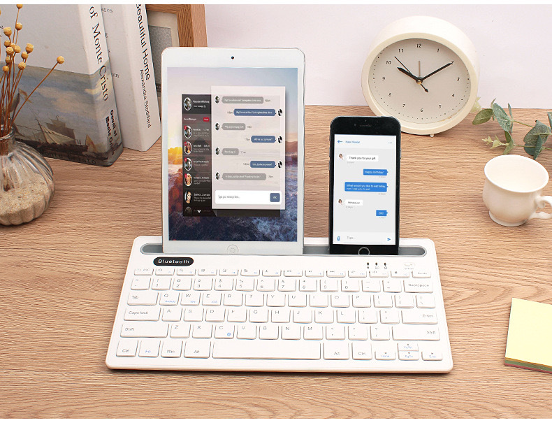 Cross-Border Hot Bluetooth Keyboard Suitable for Card Slot Connection iPad Desk Mobile Desktop Computer Charging Dual Bluetooth Cross-Border Hot Bluetooth Keyboard Suitable for Card Slot Connection iPad Desk Mobile Desktop Computer Charging Dual Bluetooth