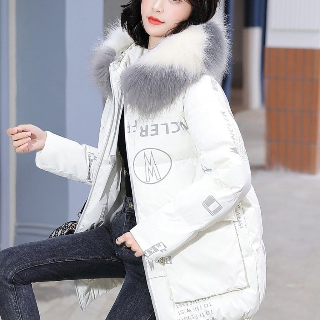 Glossy Cotton-Padded Clothes 2020 New Women's Korean Style Winter Mid-Length Thick Disposable Cotton-Padded Clothes Loose down Cotton Jacket Fashion