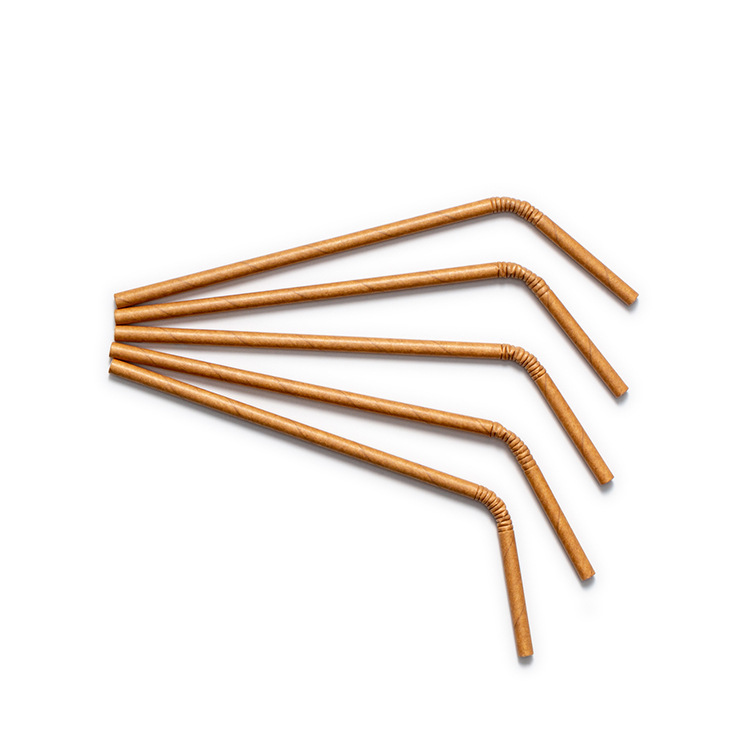 Factory Disposable Paper Straw Individually Packaged Degradable Juice Coffee Milk Tea Straw Factory Direct Supply