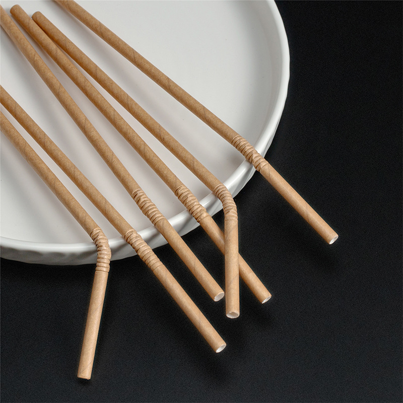 Factory Disposable Paper Straw Individually Packaged Degradable Juice Coffee Milk Tea Straw Factory Direct Supply