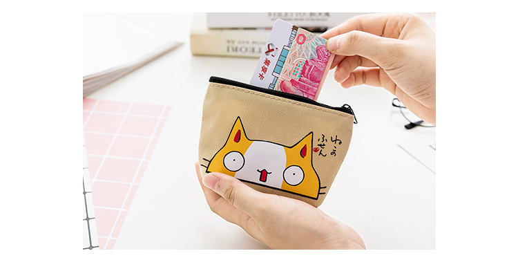 Oxford cloth cat change purse waterproof express coin bag key bag card bag easy to carry Oxford cloth cat change purse waterproof express coin bag key bag card bag easy to carry