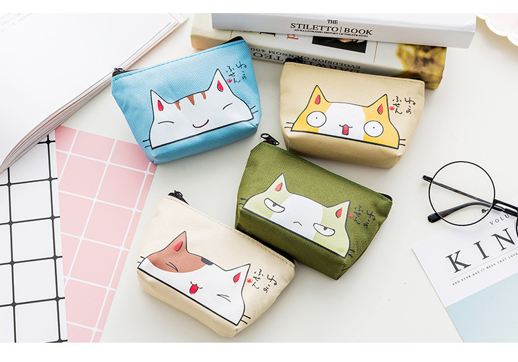 Oxford cloth cat change purse waterproof express coin bag key bag card bag easy to carry Oxford cloth cat change purse waterproof express coin bag key bag card bag easy to carry