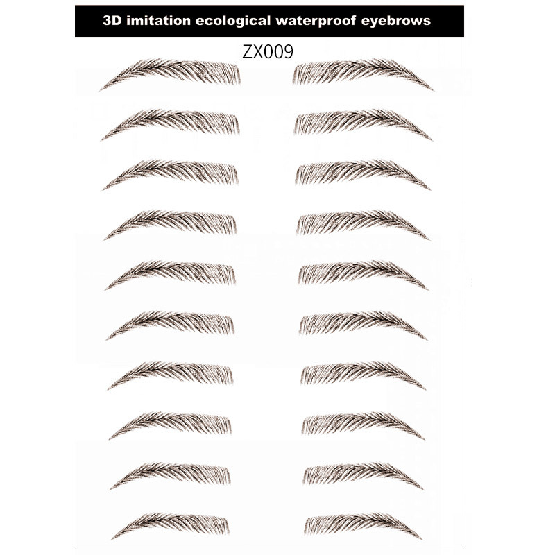 Disposable Eyebrow Stencil Paper Water Transfer Printing Internet Celebrity 3D Imitation Ecology Eyebrow Stencil