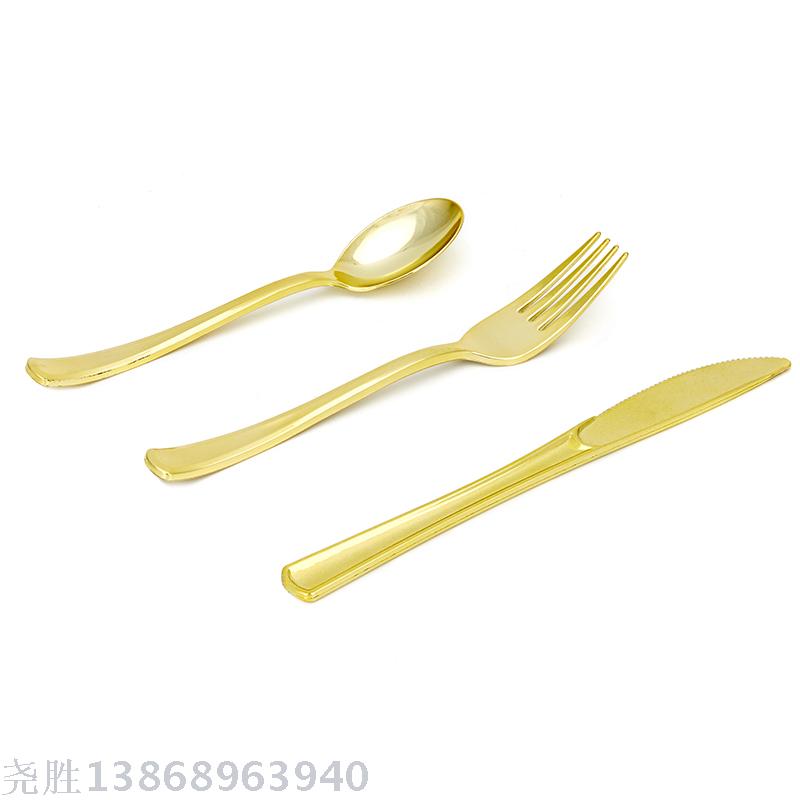 Pink Gold Pot Disposable Tableware Set for Party and Banquet Pink Gold Pot Disposable Tableware Set for Party and Banquet