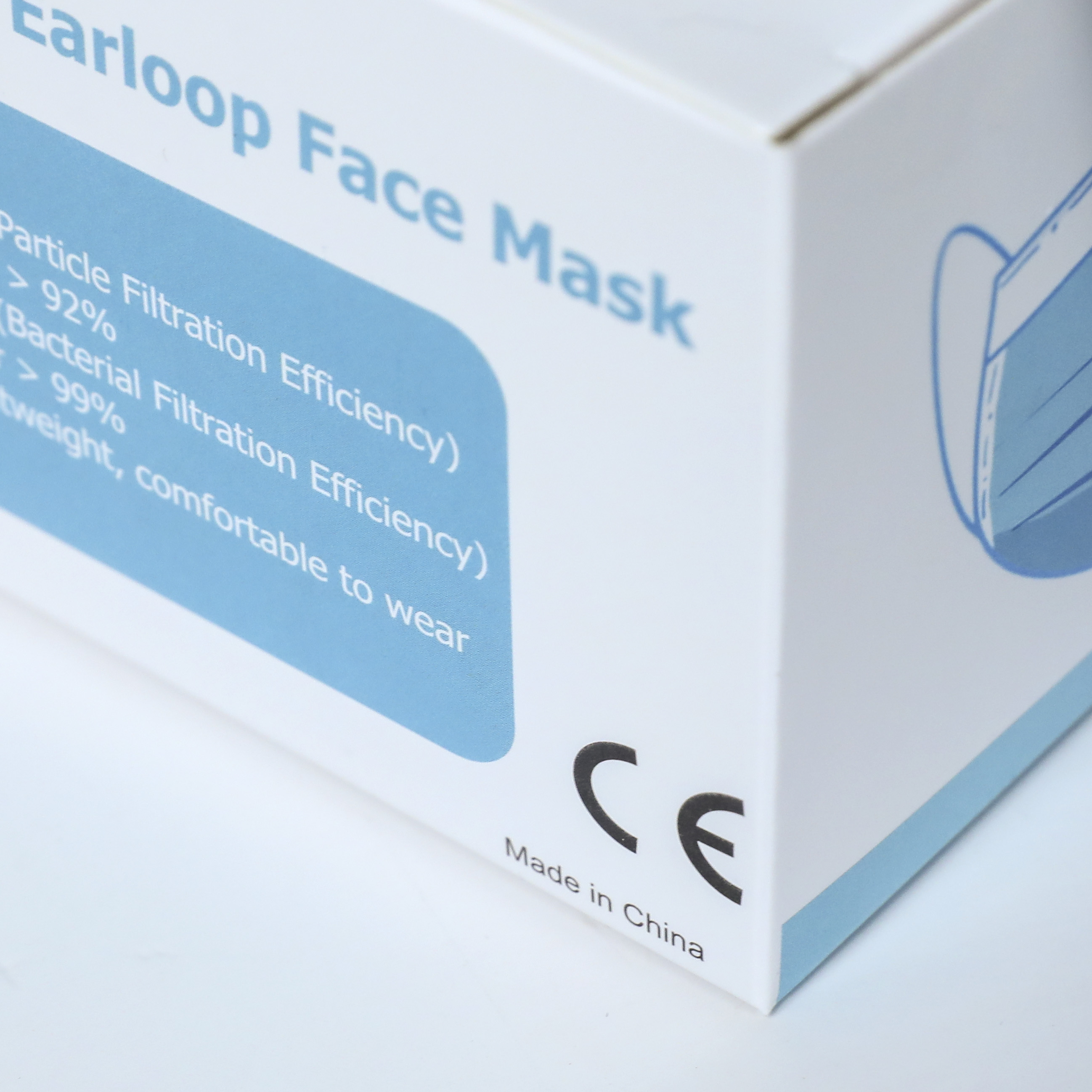 Can export European CE certified disposable 3 - layer claim face mask with melt - spraying cloth