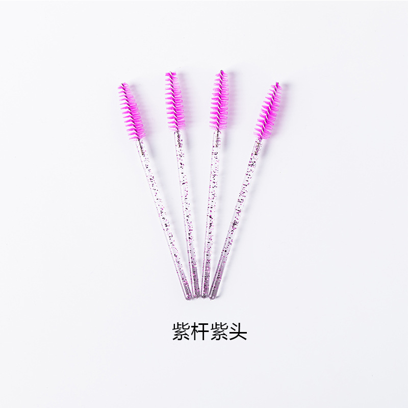 Disposable Crystal Rod Eyelash Brush Nylon Faucet Solid Portable Eyelash Curler Makeup Brush Amazon Foreign Trade