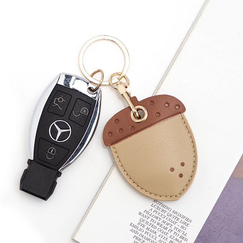 Bamenchongshe Cartoon Access Card Leather Case Personality Creative Keychain Pendant Cute Girl Bag Hanging Small Gift