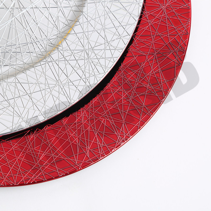 2020 New European-Style Plate Hotel Wedding Mat Plate Plastic Plate Electroplating Craft Plate Decorative Tray