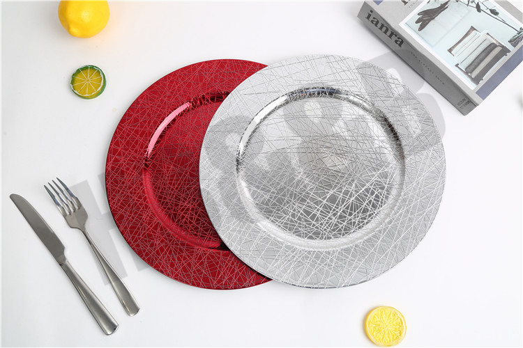 2020 New European-Style Plate Hotel Wedding Mat Plate Plastic Plate Electroplating Craft Plate Decorative Tray 2020 New European-Style Plate Hotel Wedding Mat Plate Plastic Plate Electroplating Craft Plate Decorative Tray