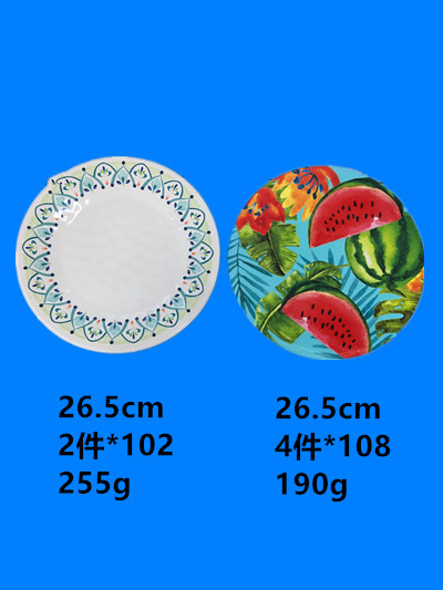 Manufacturer direct selling melamine tableware melamine plate melamine fruit plate inventory low price processing