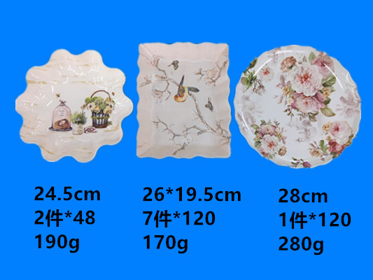Manufacturer direct selling melamine tableware melamine plate melamine fruit plate inventory low price processing